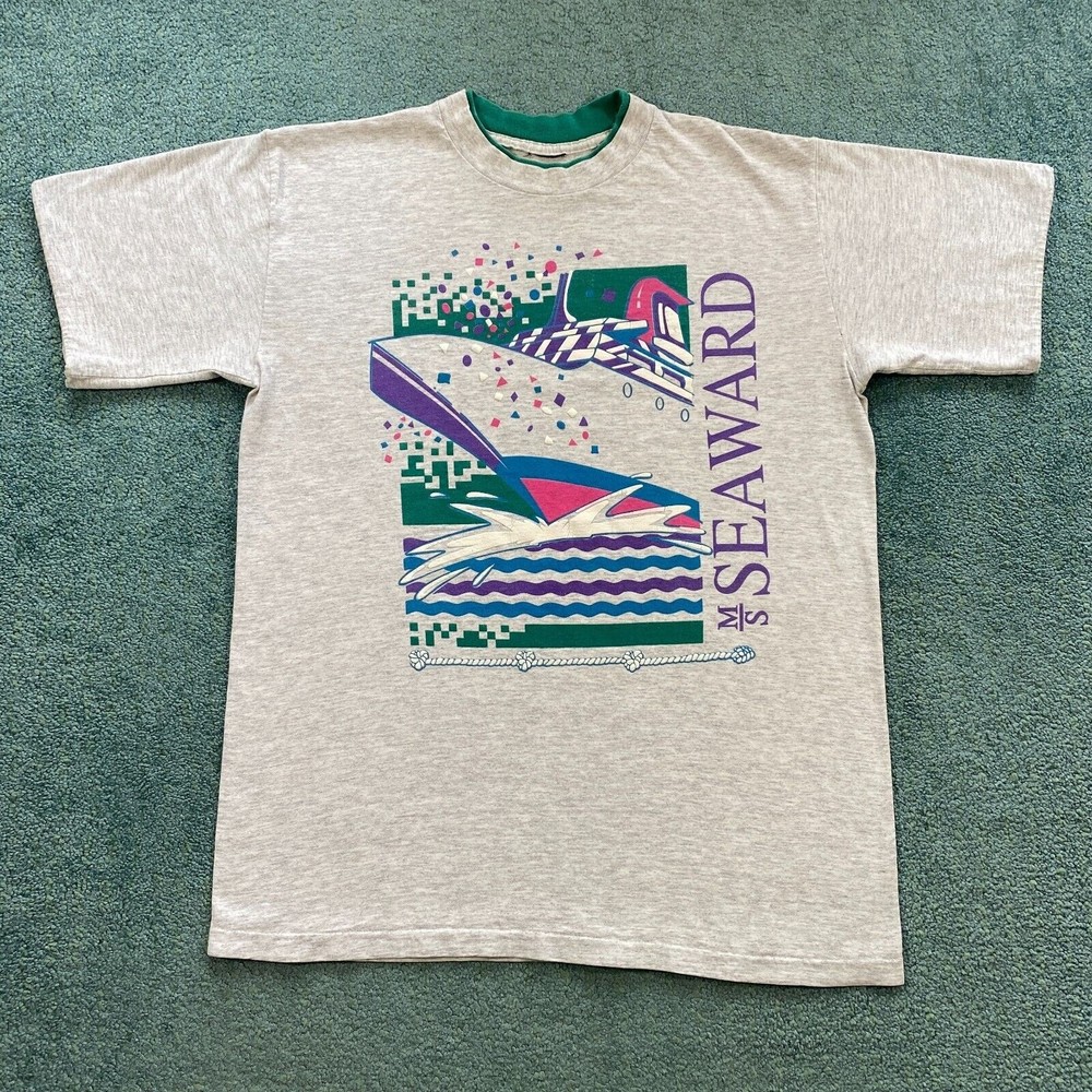 VINTAGE MS Seaward Norwegian Cruise Line Ship Shirt Adult Medium Boat NCL 90s